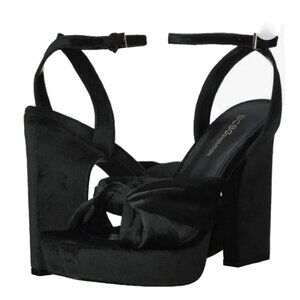 NWOB BCBGeneration Chiara Velvet Twist Platform Sandals